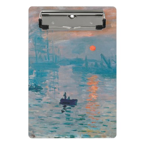 Claude Monet Impression Sunrise French Mini Clipboard