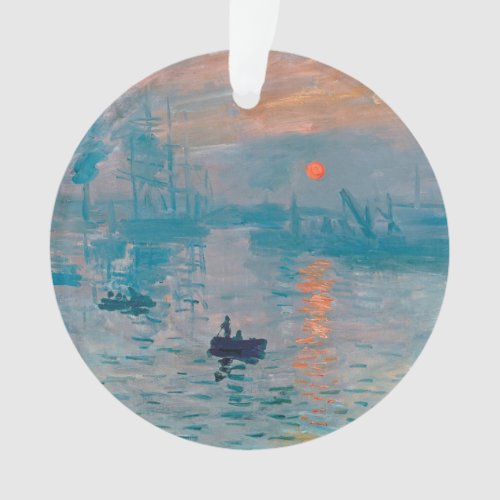 Claude Monet Impression Sunrise French Ornament