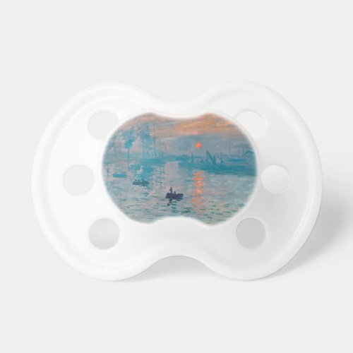 Claude Monet Impression Sunrise French Pacifier