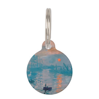 Claude Monet Impression Sunrise French Pet ID Tag