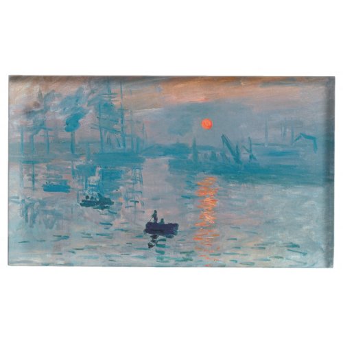 Claude Monet Impression Sunrise French Place Card Holder