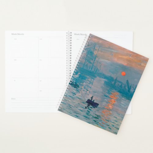 Claude Monet Impression Sunrise French Planner