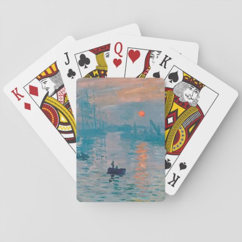Claude Monet Impression Sunrise French Playing Cards