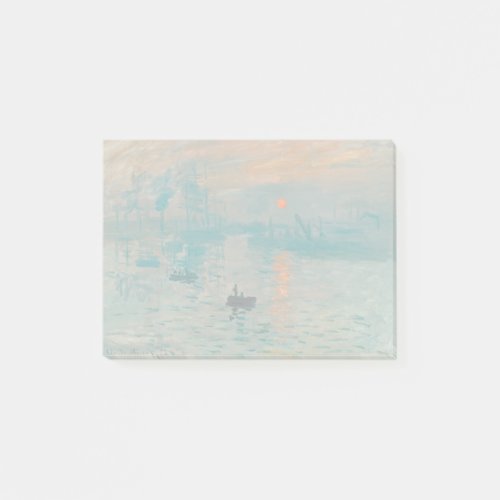 Claude Monet Impression Sunrise French Post_it Notes
