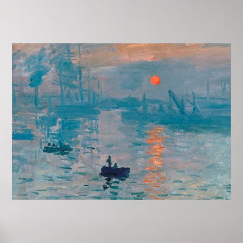 Claude Monet Impression Sunrise French Poster