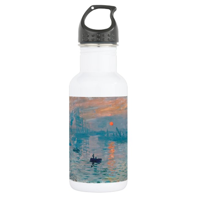 Claude Monet Impression Sunrise French Stainless Steel Water Bottle (Front)