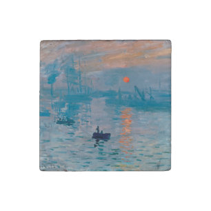 Claude Monet Impression Sunrise French Stone Magnet