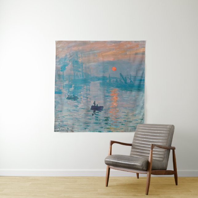 Claude Monet Impression Sunrise French Tapestry (In Situ)