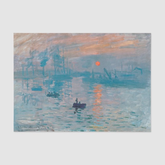 Claude Monet Impression Sunrise French Tissue Paper (Front)