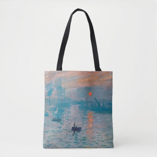 Claude Monet Impression Sunrise French Tote Bag