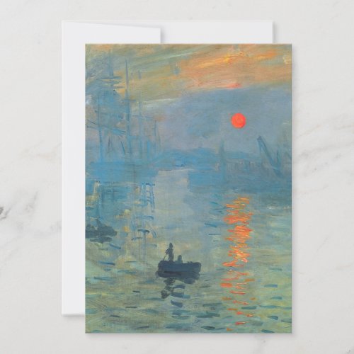Claude Monet Impression Sunrise Invitation