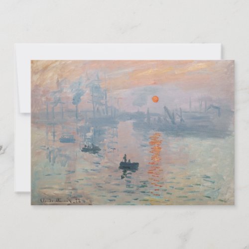 Claude Monet _ Impression Sunrise Invitation