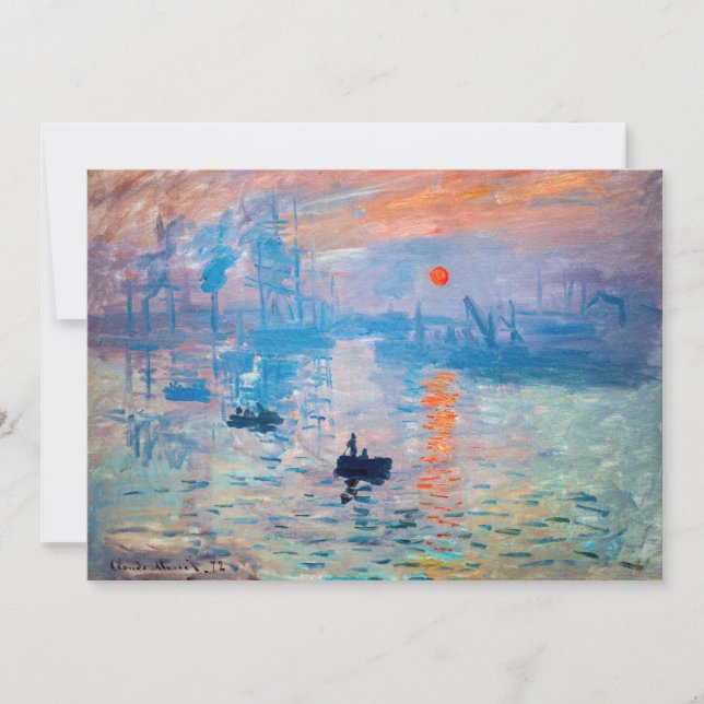 Claude Monet - Impression, Sunrise Invitation (Front)