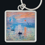 Claude Monet - Impression, Sunrise Keychain<br><div class="desc">Impression,  Sunrise (Impression,  Soleil levant) - Claude Monet,  Oil on canvas,  1872

Impression,  Sunrise depicts the port of Le Havre,  Monet's hometown.</div>