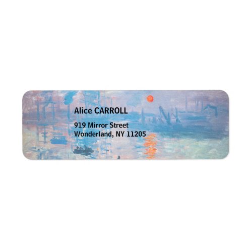 Claude Monet _ Impression Sunrise Label