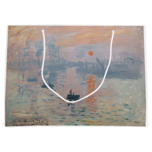 Claude Monet _ Impression Sunrise Large Gift Bag