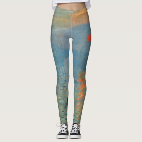 Claude Monet Impression Sunrise Leggings