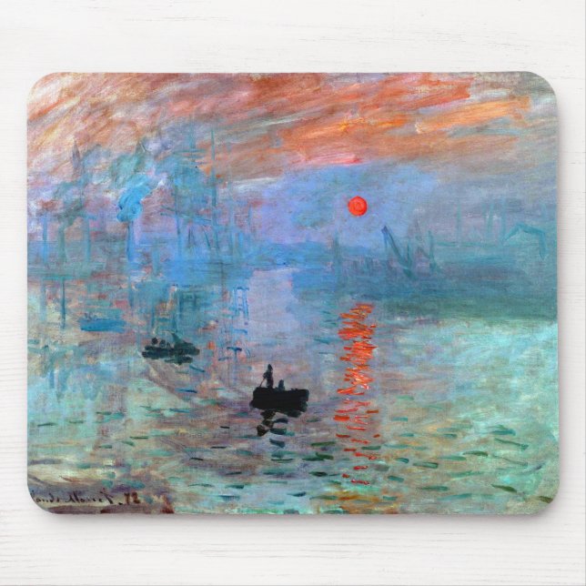 Claude Monet Impression Sunrise Mouse Pad (Front)
