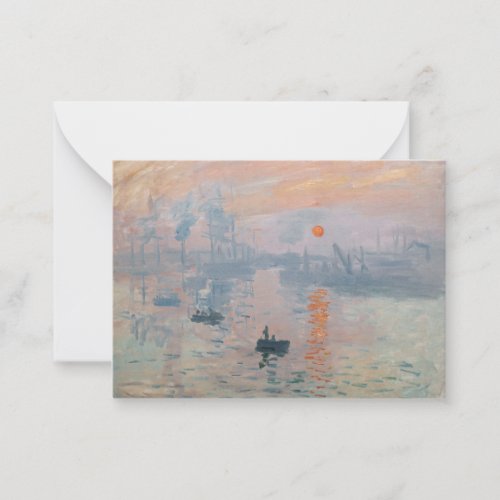 Claude Monet _ Impression Sunrise Note Card