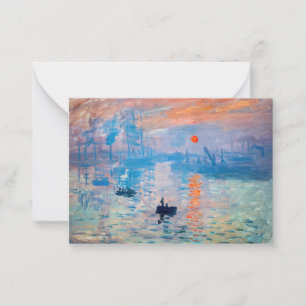 Claude Monet - Impression, Sunrise Note Card