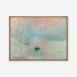 Claude Monet Impression Sunrise Painting Art Print<br><div class="desc">Claude Monet's "Impression, Sunrise" is a groundbreaking and influential artwork that gave rise to the term "Impressionism." Painted in 1872, the painting depicts the port of Le Havre at sunrise, capturing the hazy atmosphere, vibrant colors, and loose brushwork that characterize the Impressionist movement, and reflecting Monet's fascination with capturing the...</div>
