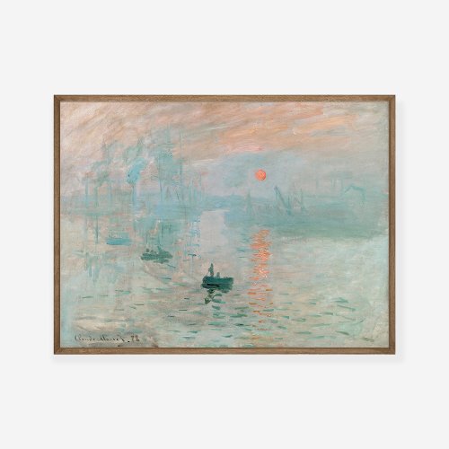 Claude Monet Impression Sunrise Painting Art Print