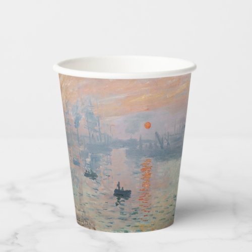 Claude Monet _ Impression Sunrise Paper Cups