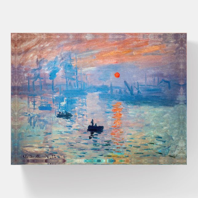 Claude Monet - Impression, Sunrise Paperweight (Front)