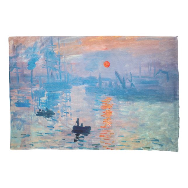 Claude Monet - Impression, Sunrise Pillow Case (Front)