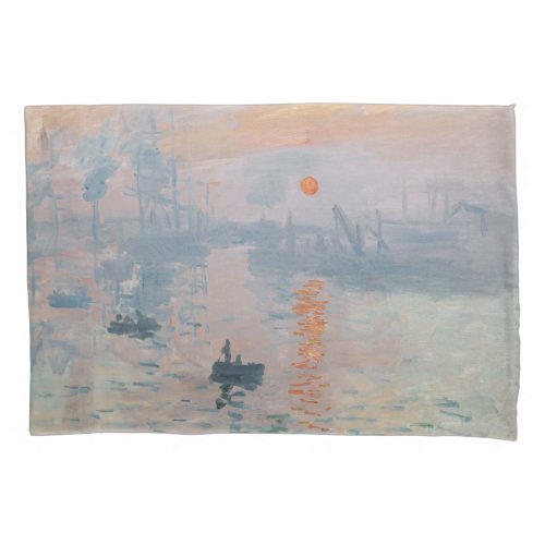 Claude Monet _ Impression Sunrise Pillow Case