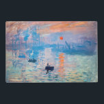 Claude Monet - Impression, Sunrise Placemat<br><div class="desc">Impression,  Sunrise (Impression,  Soleil levant) - Claude Monet,  Oil on canvas,  1872

Impression,  Sunrise depicts the port of Le Havre,  Monet's hometown.</div>