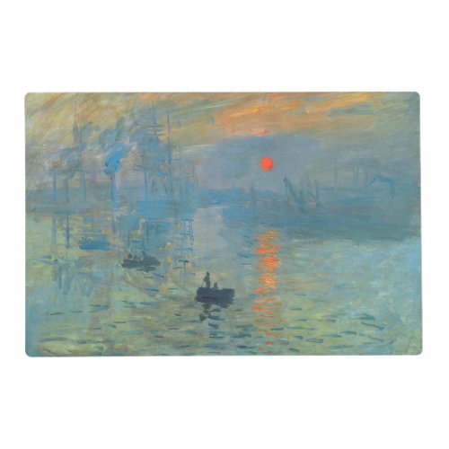 Claude Monet Impression Sunrise Placemat