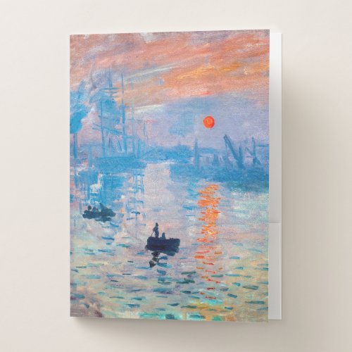 Claude Monet _ Impression Sunrise Pocket Folder