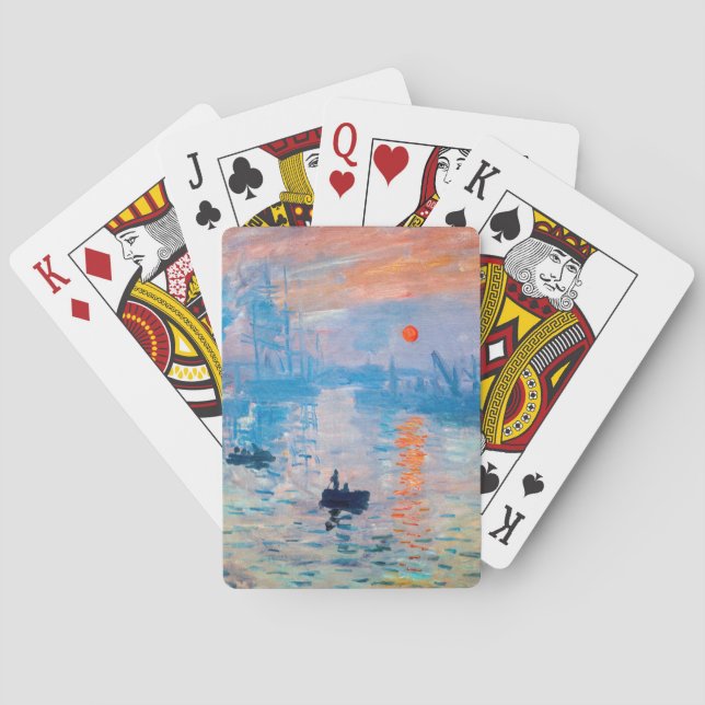 Claude Monet - Impression, Sunrise Poker Cards (Back)