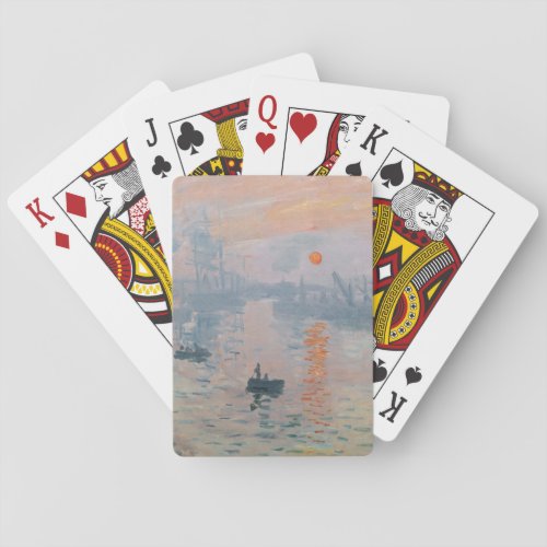 Claude Monet _ Impression Sunrise Poker Cards