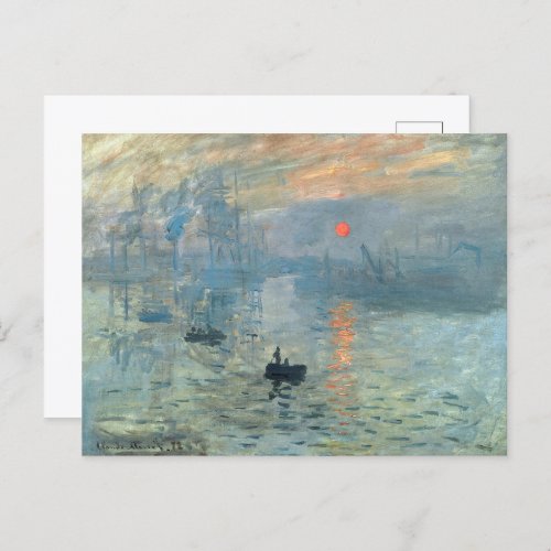 Claude Monet Impression Sunrise Postcard