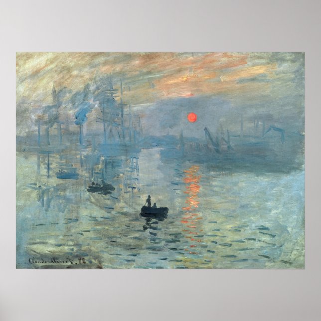 Claude Monet Impression Sunrise Poster (Front)