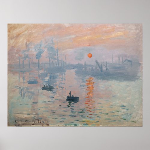 Claude Monet _ Impression Sunrise Poster