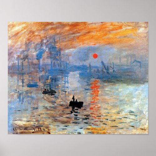 Claude Monet Impression Sunrise Poster