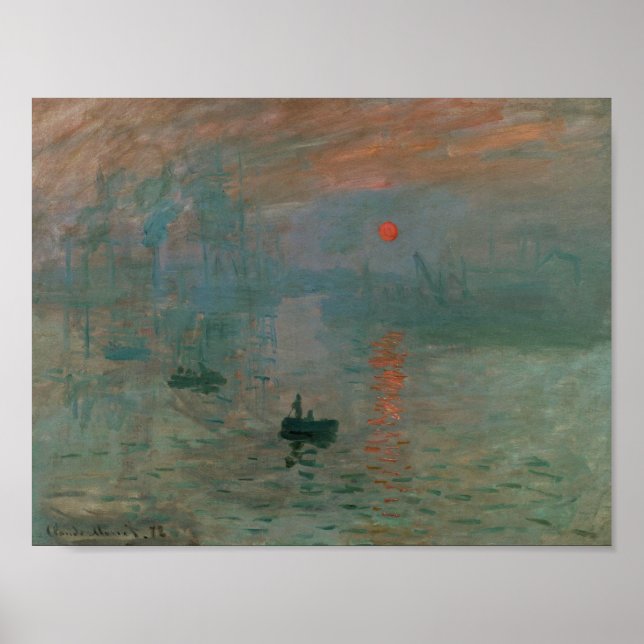 Claude Monet - Impression, Sunrise Poster (Front)