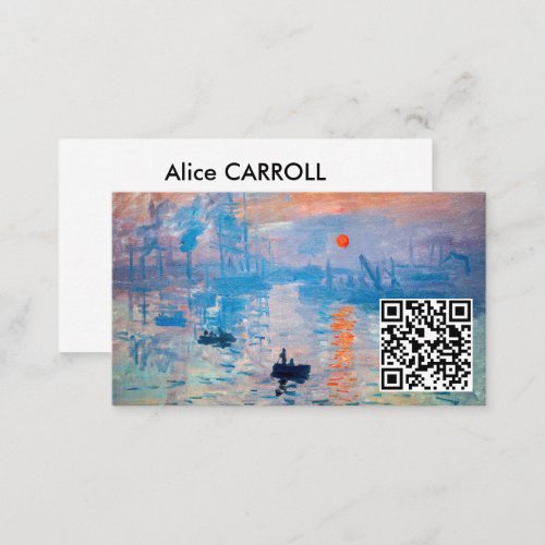 Claude Monet _ Impression Sunrise _ QR Code Business Card