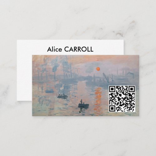 Claude Monet _ Impression Sunrise _ QR Code Business Card