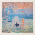 Claude Monet - Impression, Sunrise Scarf<br><div class="desc">Impression,  Sunrise (Impression,  Soleil levant) - Claude Monet,  Oil on canvas,  1872

Impression,  Sunrise depicts the port of Le Havre,  Monet's hometown.</div>