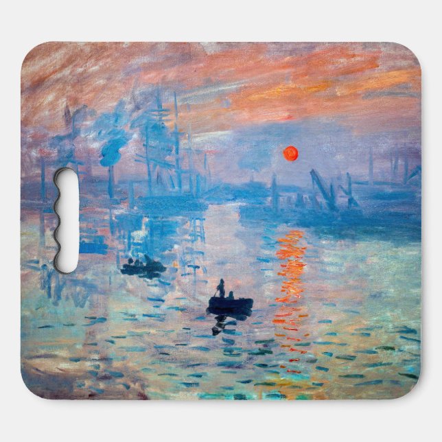 Claude Monet - Impression, Sunrise Seat Cushion (Front Horizontal)