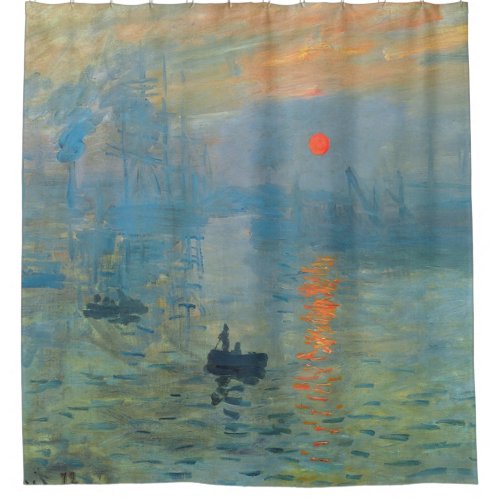 Claude Monet Impression Sunrise Shower Curtain