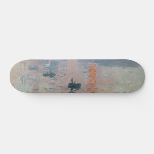 Claude Monet _ Impression Sunrise Skateboard
