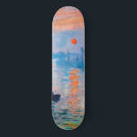 Claude Monet - Impression, Sunrise Skateboard<br><div class="desc">Impression,  Sunrise (Impression,  Soleil levant) - Claude Monet,  Oil on canvas,  1872

Impression,  Sunrise depicts the port of Le Havre,  Monet's hometown.</div>