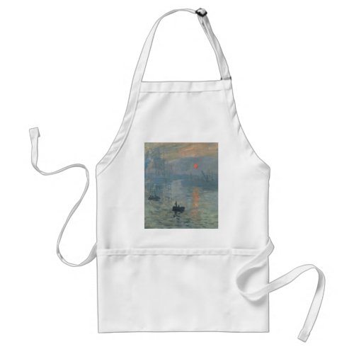Claude Monet Impression Sunrise Soleil Levant Adult Apron