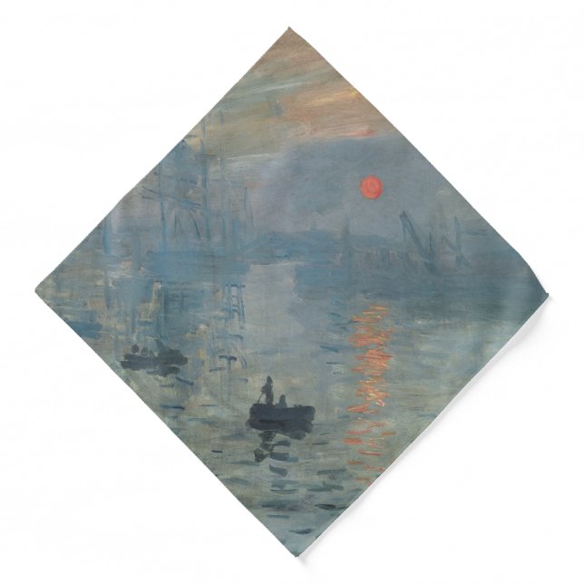 Claude Monet Impression Sunrise Soleil Levant Bandana (Front)