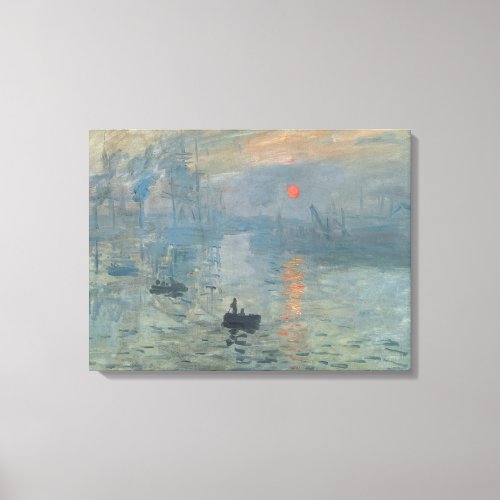 Claude Monet Impression Sunrise Soleil Levant Canvas Print
